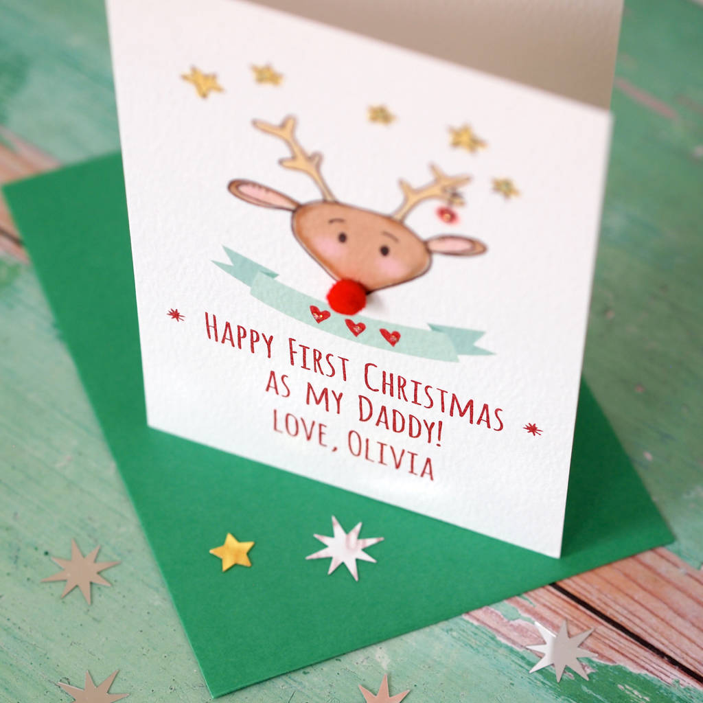 Reindeer First Christmas As My Daddy / Mummy Card By arbee ...