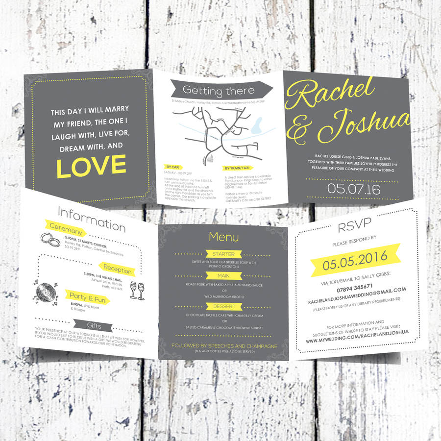 Fold Out Wedding Invitations 1