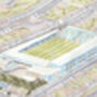 Gillingham Fc Priestfield 'Aerial View' Art Print, thumbnail 2 of 3