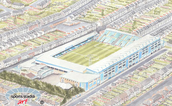 Gillingham Fc Priestfield 'Aerial View' Art Print, 2 of 3