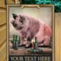 Pig And Bottle Personalised Pub Sign/Bar Sign/Man Cave, thumbnail 7 of 8