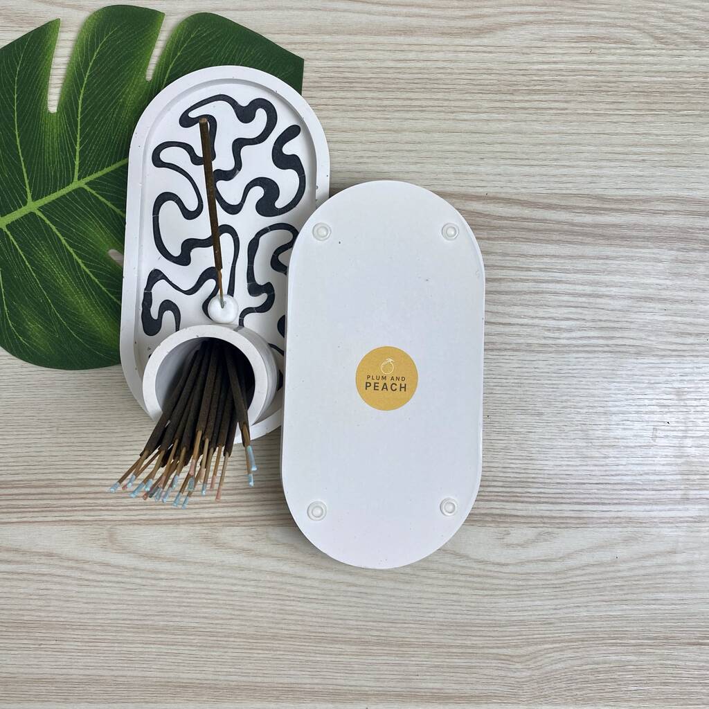 Incense Stick Holder With Stick Storage By Plum and Peach