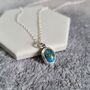 Dainty Turquoise Silver Necklace, thumbnail 1 of 4
