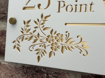 Personalised Floral Design House Sign Acrylic, 2 of 5