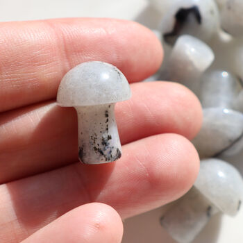 Labradorite Mushroom Crystal Gift With Pouch And Card, 3 of 8