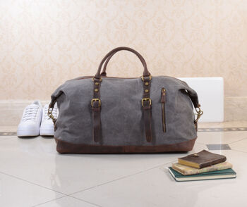 Canvas Classic Holdall Duffel Bag, 4 of 12