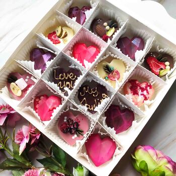 Handmade Personalised Chocolate Hearts Gift Box, 6 of 8