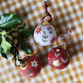 Hand Painted Festive Bauble Decoration, 3 of 9