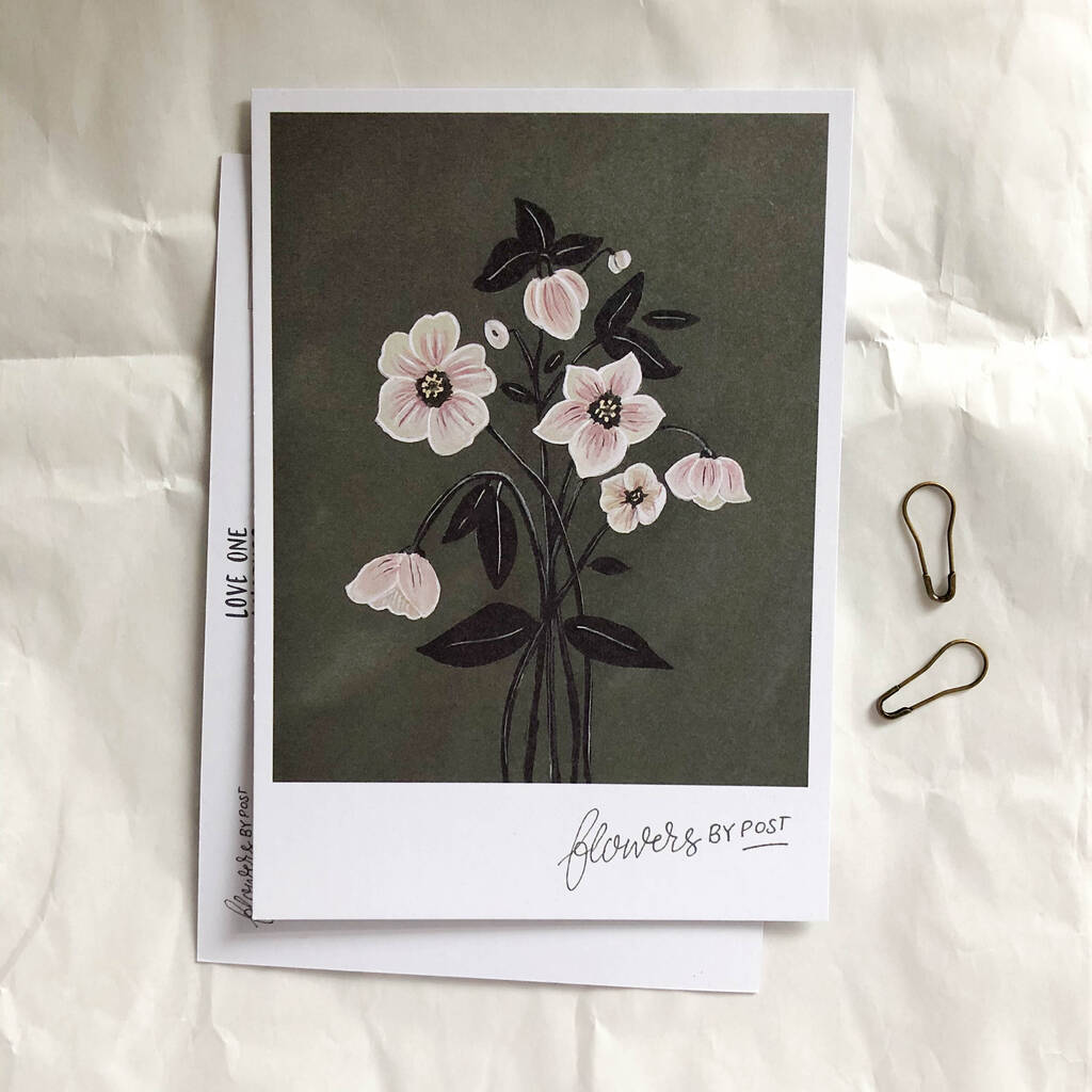 'Flowers By Post' Personalised Postcard By Love One Another Paper Co