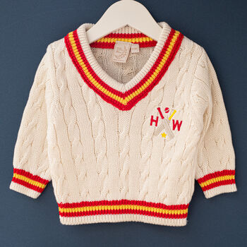 Little Cricket Club Personalised Baby And Children’s Jumper, 4 of 12