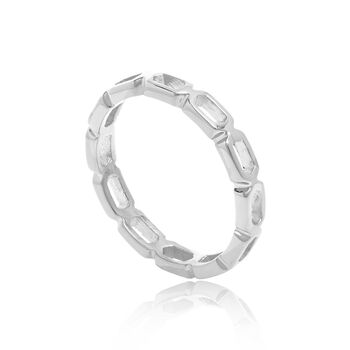 Sterling Silver Chain Ring Polo, 3 of 5
