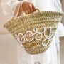 Personalised Straw Basket Bag For Girls, thumbnail 3 of 6