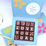 Love You Dad Chocolates With Personalised Message, thumbnail 1 of 5