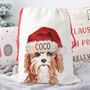 Cavapoo Dog Christmas Sack, thumbnail 1 of 2