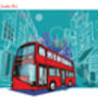 London Bus Greetings Card, thumbnail 2 of 2