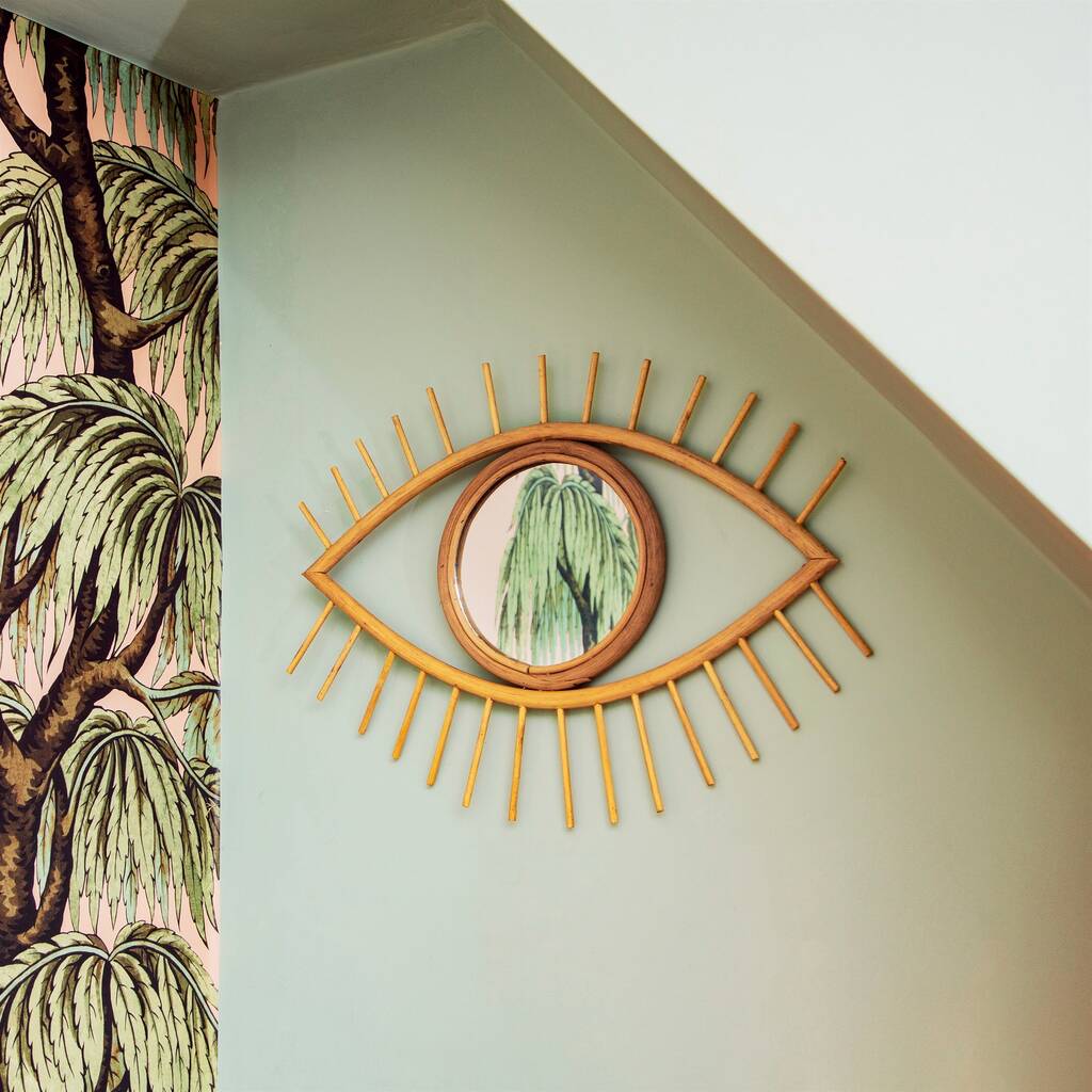 Rattan Eye Wall Mirror By The Forest & Co