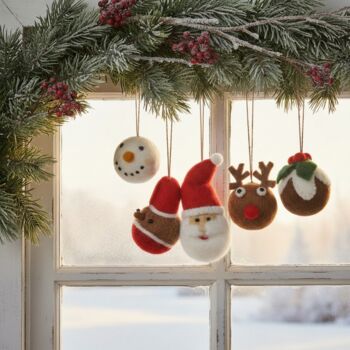 Handmade Christmas Character Baubles Fair Trade, 6 of 6