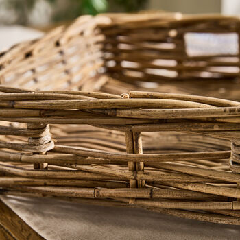Square Rattan Serving Basket Tray, 3 of 5