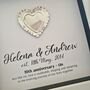 Personalised 10th Anniversary Gift Framed Tin Heart, thumbnail 4 of 7