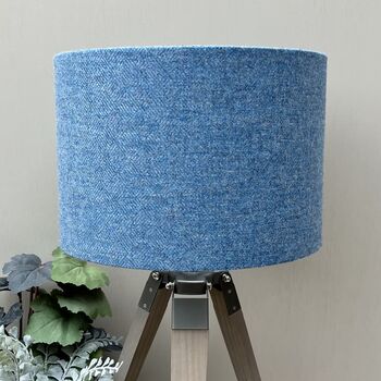 Lusk Blue Tweed Berry Lined Lampshades, 4 of 9