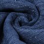 Denim Blue Metallic Viscose And Modal Scarf, thumbnail 2 of 2
