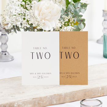 Simple Elegance Bold Table Number Cards, 3 of 6