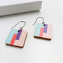 Flow Wooden Drop Earrings, thumbnail 2 of 10