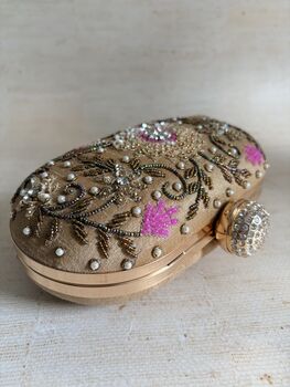 Gold Oval Clutch Bag, 8 of 10