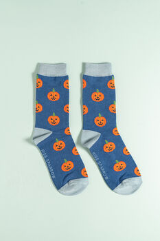 Halloween Pumpkin Bamboo Socks, 5 of 7