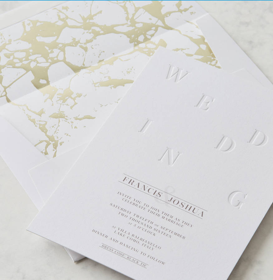 Etched In Time Luxury Letterpress Wedding Stationery By Avenue