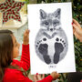 Personalised Baby Fox Footprint Kit, thumbnail 7 of 7