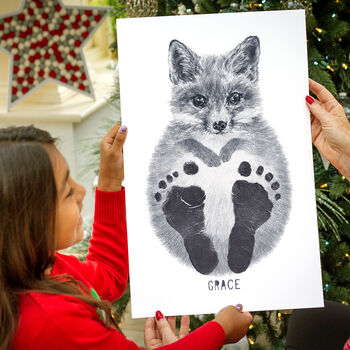 Personalised Baby Fox Footprint Kit, 7 of 7