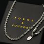 Men's Polished Stainless Steel Rope Chain, thumbnail 1 of 6
