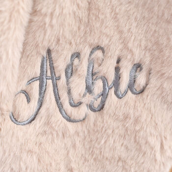 Personalised Faux Fur Teddy Comforter, 8 of 8