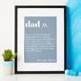 Personalised Dad Or Daddy Dictionary Print, thumbnail 4 of 6
