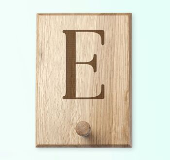 Personalised Monogram Wooden Peg Hook, 2 of 6