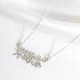 Personalised Sterling Silver Language Name Necklace, thumbnail 6 of 7