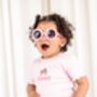 Personalised Embroidered Strawberry Ribbed T Shirt And Short Set, thumbnail 1 of 7