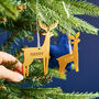 Personalised Christmas Reindeer Decoration, thumbnail 5 of 9