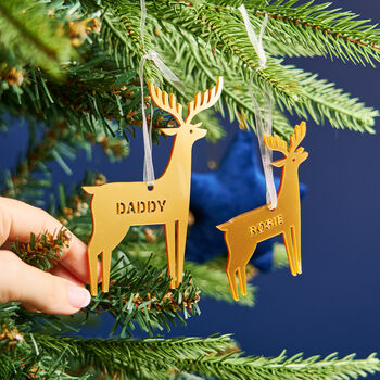Personalised Christmas Reindeer Decoration, 5 of 9