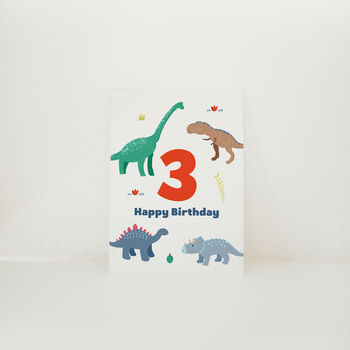 Dinosaurs Happy Birthday Card, 9 of 12