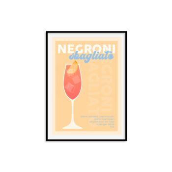 Negroni Sbagliato Cocktail Print, 3 of 10