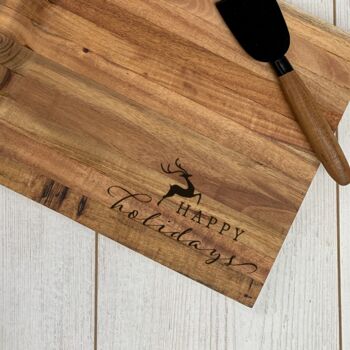 'Happy Holidays' Wooden Serving Board, 2 of 4