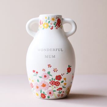 Ceramic Wonderful Mum Floral Vase, 2 of 5