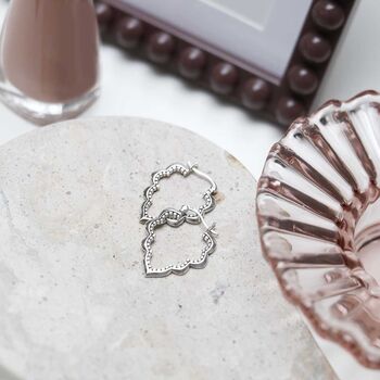 Sterling Silver Casablanca Hoops, 7 of 9