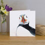 Inky Puffin Blank Greeting Card, thumbnail 1 of 3
