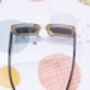 Yellow Front Lens Rectangle Y2k Style Sunglasses, thumbnail 5 of 9