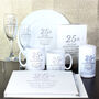 Personalised 25th Anniversary Mug Set, thumbnail 3 of 3