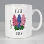 Personalised July Birthday Flower Mug, thumbnail 1 of 2