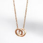 Non Tarnish Linked Rings Infinity Necklace, thumbnail 7 of 10